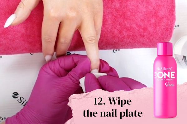 Wipe the nail plate