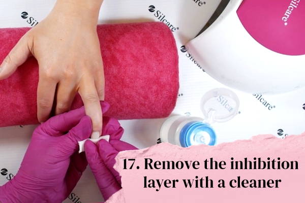 Remove the inhibition layer with a cleaner