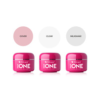 Set Gel Base One - Clear, Cover e Milkshake - 3x 100 g