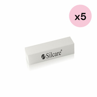 Silcare 4-seitiger Schleifblock Weiß 100/100 x5