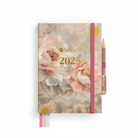 Blumenbuchkalender 2025 mit Gummiband (22,8 cm x 17 cm)