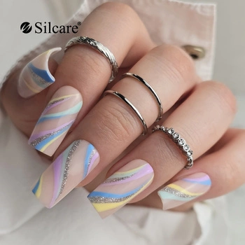 Bunte Swirl Nails mit FLASH-Effekt