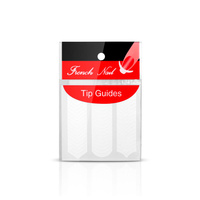 Self-adhesive French manicure tip guide strips