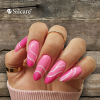 Pink sugar-effect nails - vibrant color, sparkle, and lightness