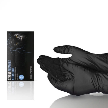 Black Panther Medical Nitrile Gloves S Black 100 pcs