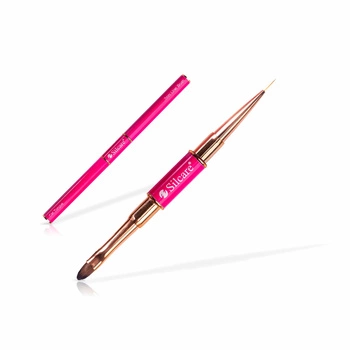 Nail brush liner no. 7 mm and cat tongue -  magenta tube