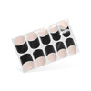 Nail Art. Stickers Gel Nails Simple black french 24 pcs.