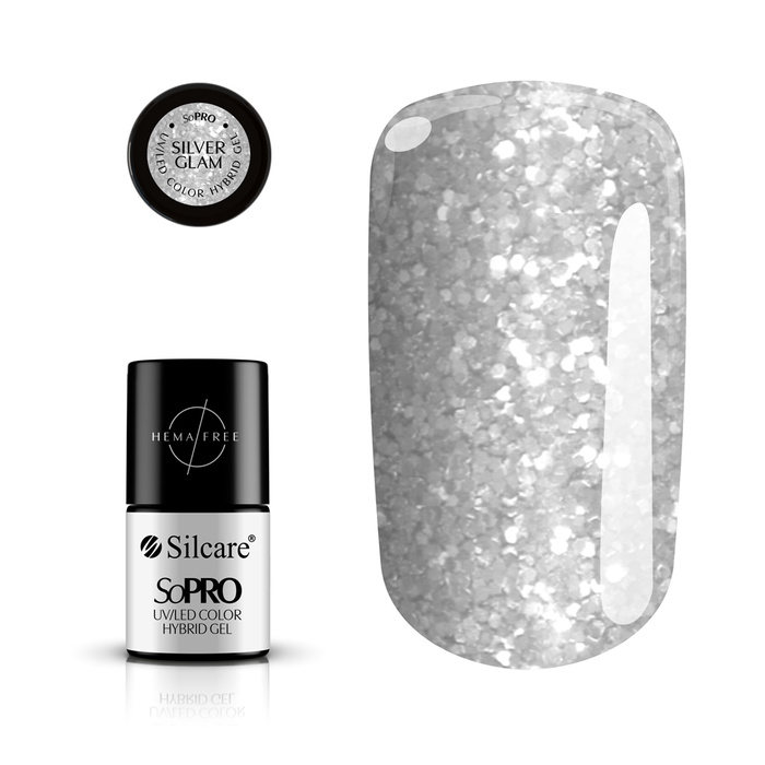 UV Nagellack SoPRO Silver Glam 7 g