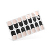 Nail Art. Stickers Gel Nails Simple black french 24 pcs.