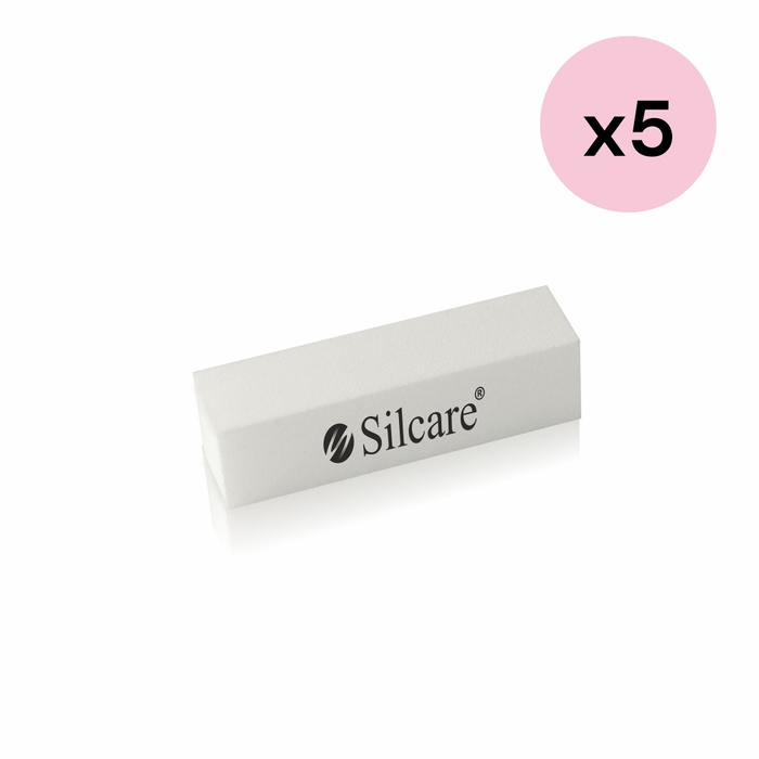 Silcare 4-sided white abrasive buffer set 100/100 x5
