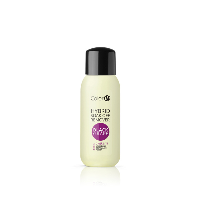 Hybrid Soak Off Remover COLOR IT con oli - Black Grape - liquido per la rimozione di ibridi 300 ml