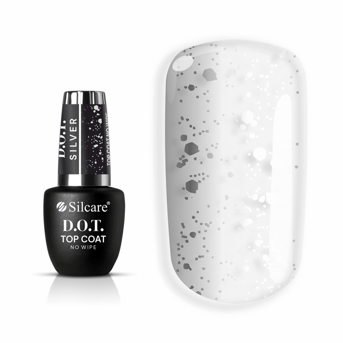 D.O.T. Top Coat Silver with particles 9 ml