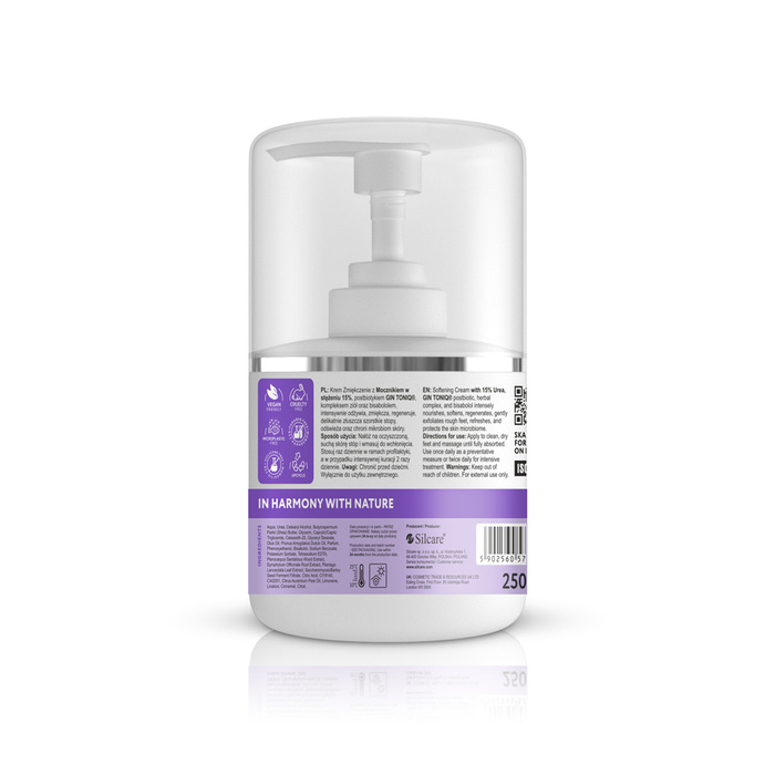 Crema ammorbidente per pelle ruvida dei piedi Nappa con urea 15% 250 ml