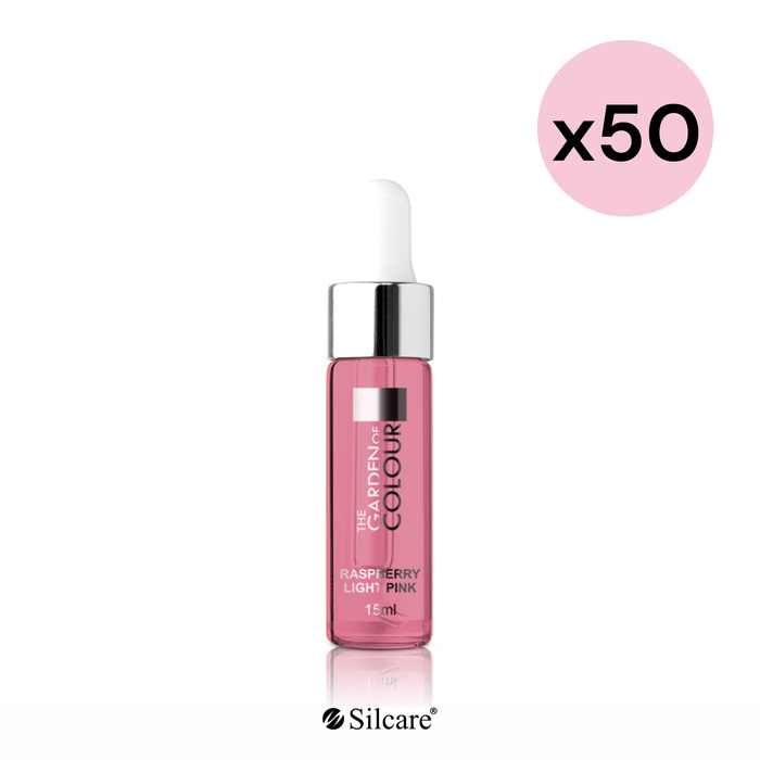 Oliwka do paznokci i skórek The Garden of Colour z pipetą Raspberry Light Pink 15 ml (50 szt.)