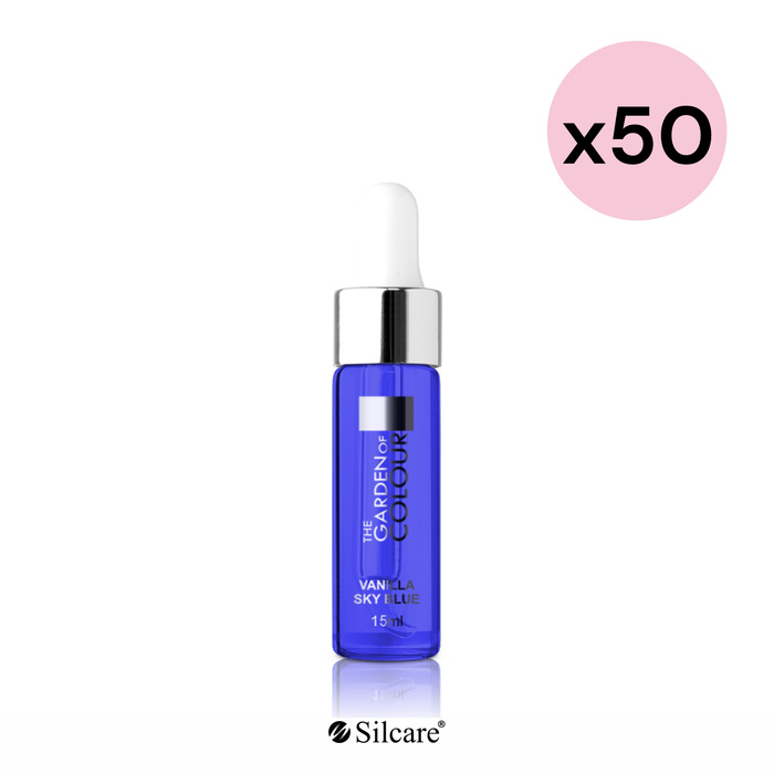 Oliwka do paznokci i skórek The Garden of Colour z pipetą Vanilla Sky Blue 15 ml (50 szt.)