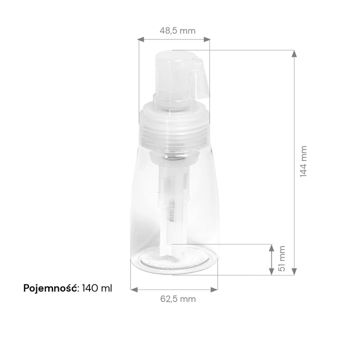 Dyfuzor do talku fryzjerskiego lub kosmetycznego 140 ml