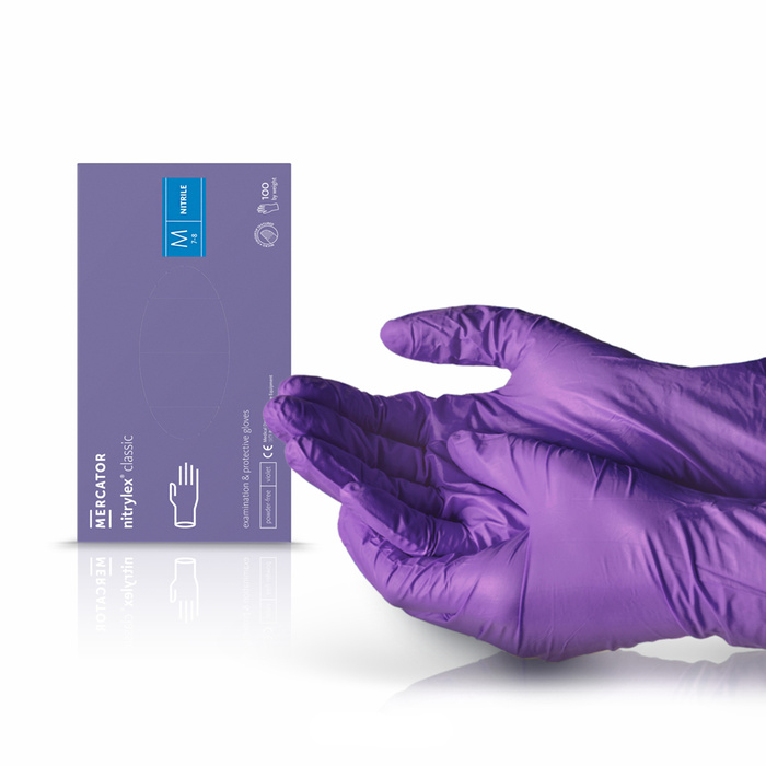 Nitrile Gloves Powder-free L - MERCATOR 100 pcs.