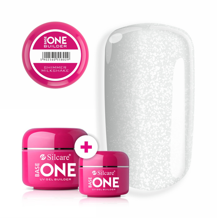 Zestaw Żel UV Base One Shimmer Milkshake 30 g + Base One Pink 5 g