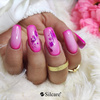 Ombre rosa con accento viola – manicure romantico