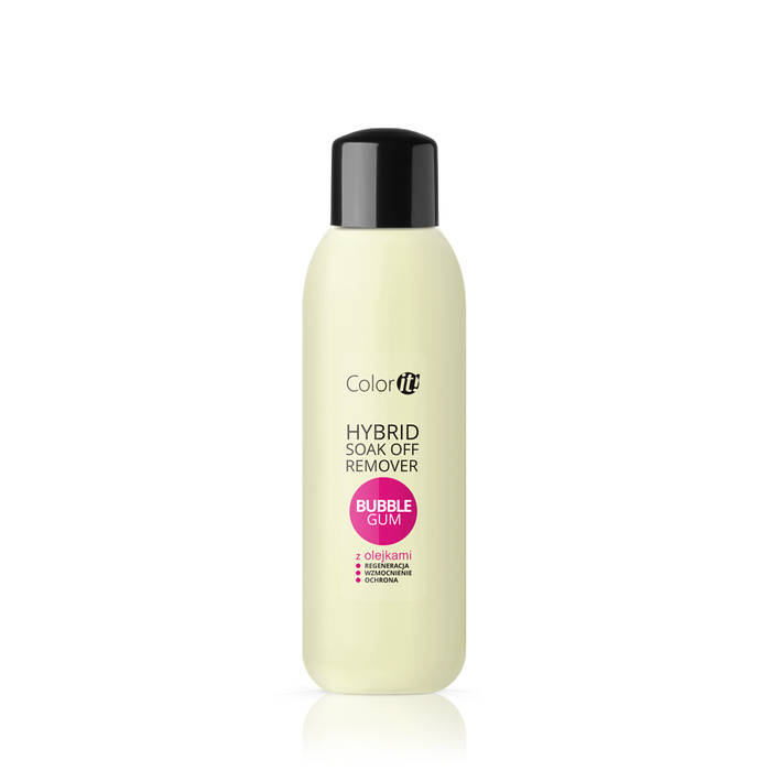 Hybrid Soak Off Remover COLOR IT with oils - Bubble Gum 570 ml