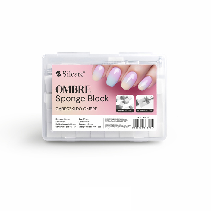 Ombre Sponge Blocks in a box with twizzers - 80 pcs.