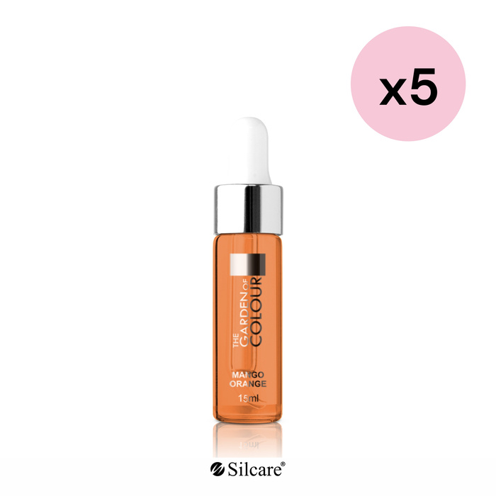 Oliwka do paznokci i skórek The Garden of Colour z pipetą Mango Orange 15 ml (5 szt.)