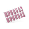 Nail Art. Stickers Gel Nails Simple dark pink glitter 24 pcs.